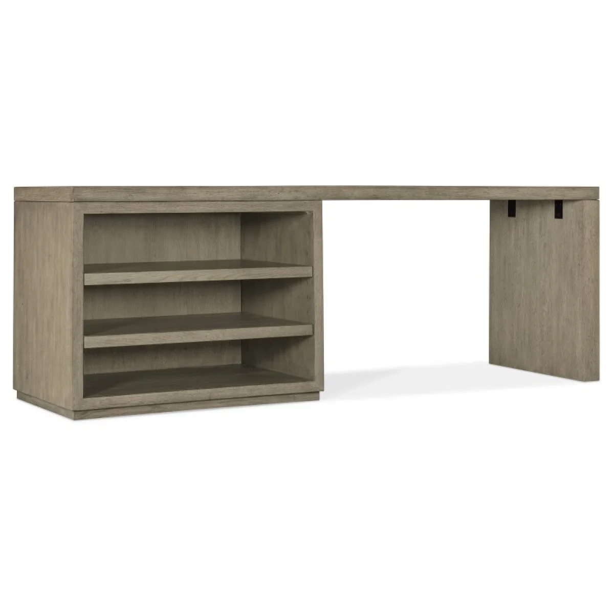 Linville Falls 84″ Desk with Open Desk Cabinet Desks Brown 4