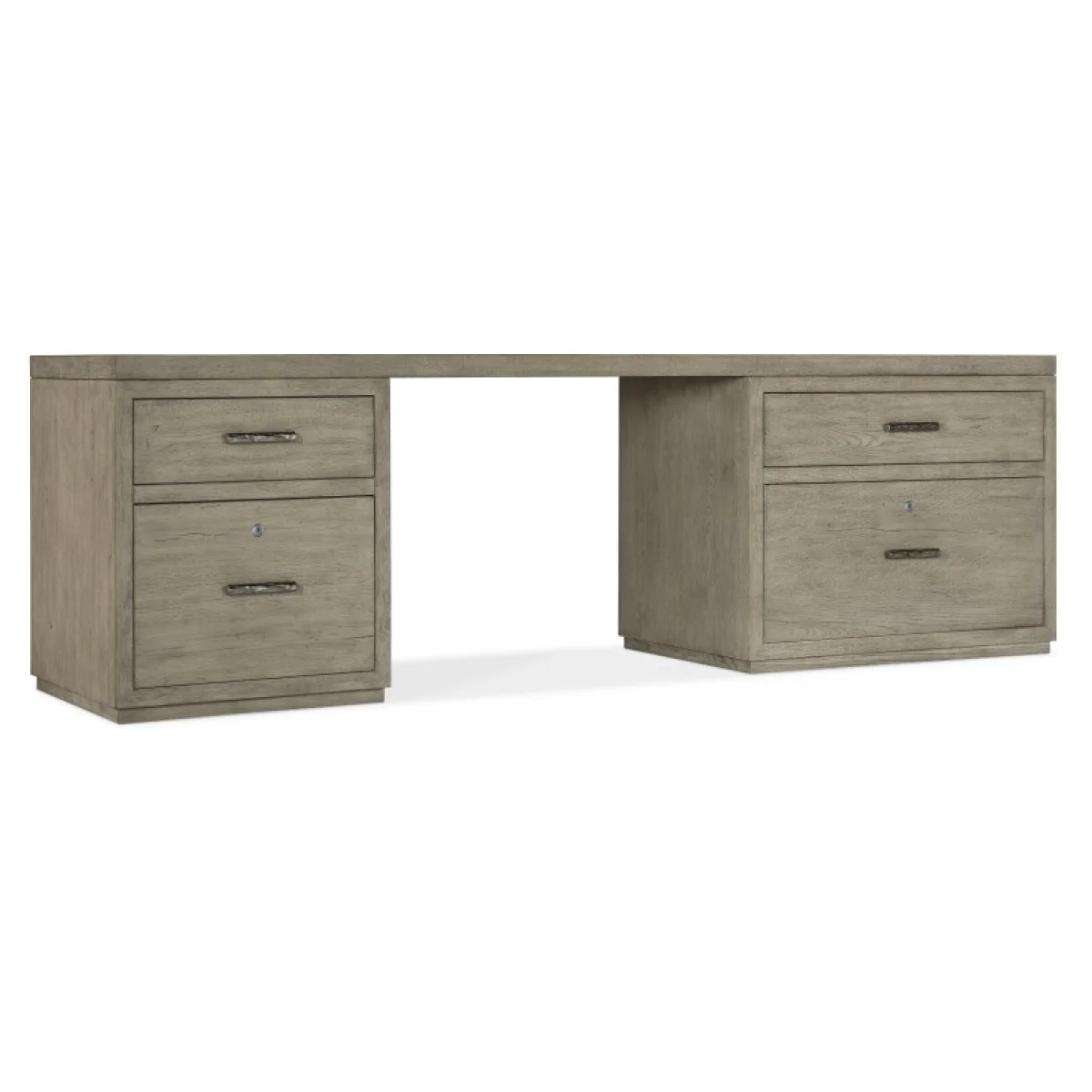 Linville Falls 96″ Desk with Small File and Lateral File Desks Brown 4