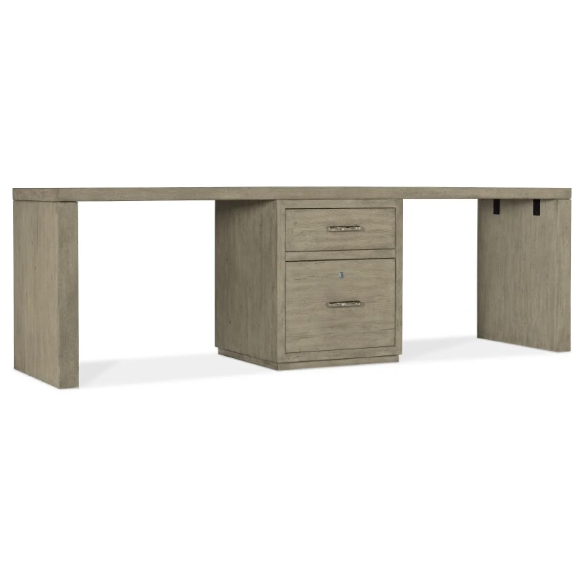 Linville Falls 96″ Desk with One Centered File Desks Brown 4