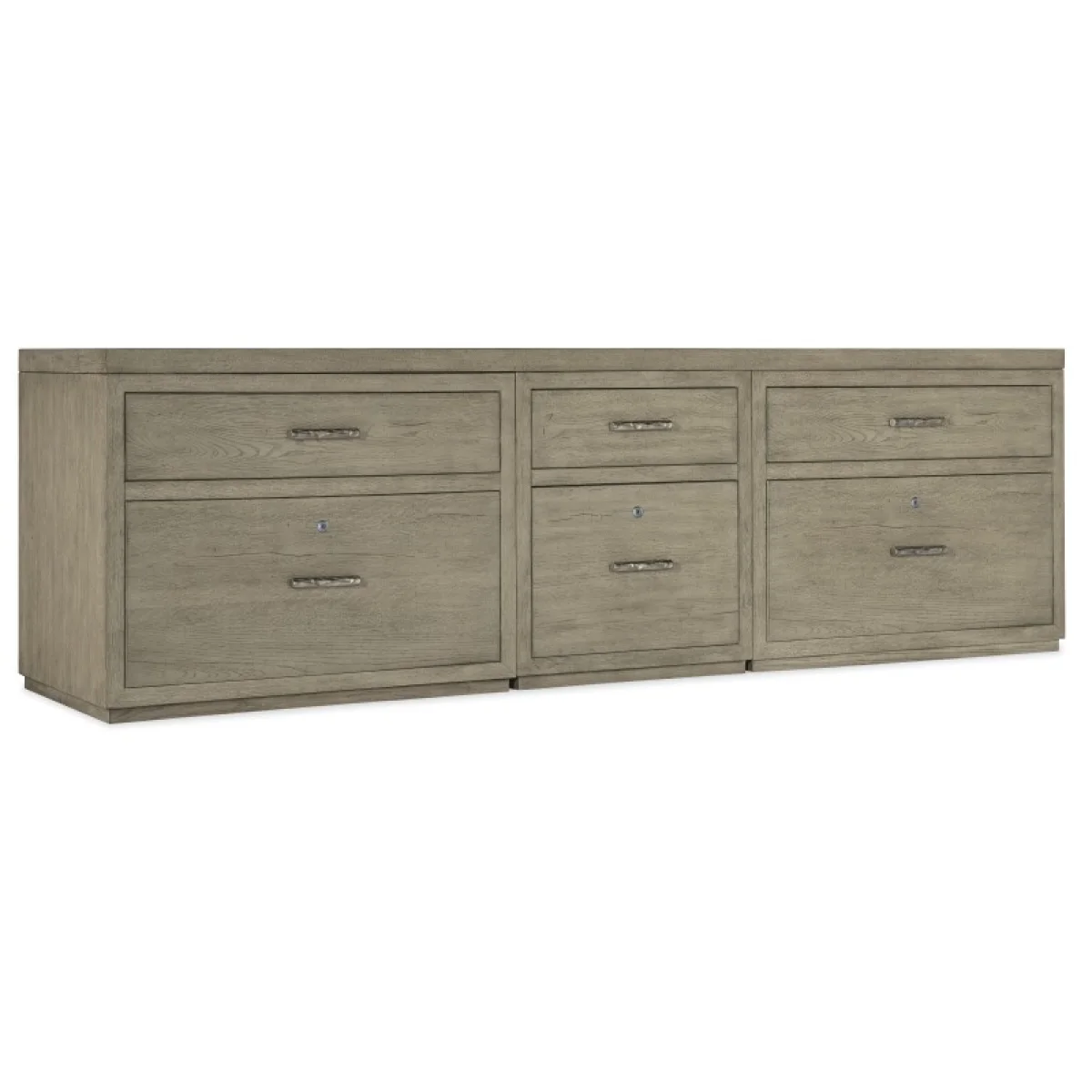 Linville Falls 96″ Credenza with File and Two Lateral Files Office Storage Brown 4