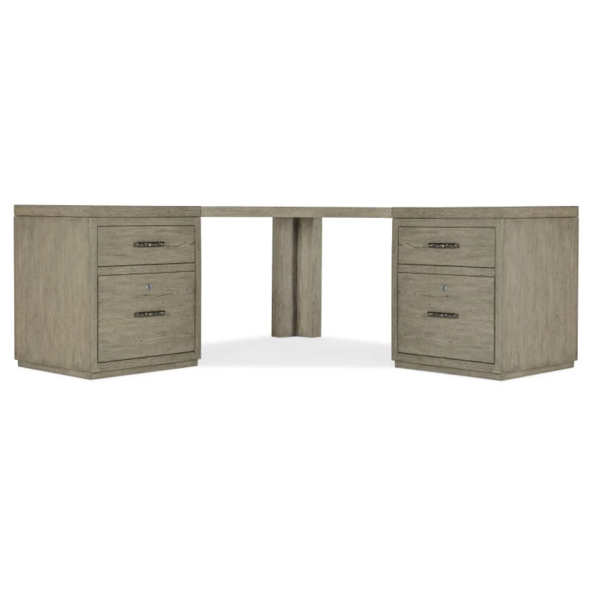Linville Falls Corner Desk with Two Files Desks Brown 7