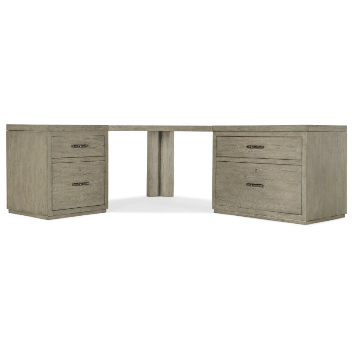 Linville Falls Corner Desk with File and Lateral File Desks Brown 7