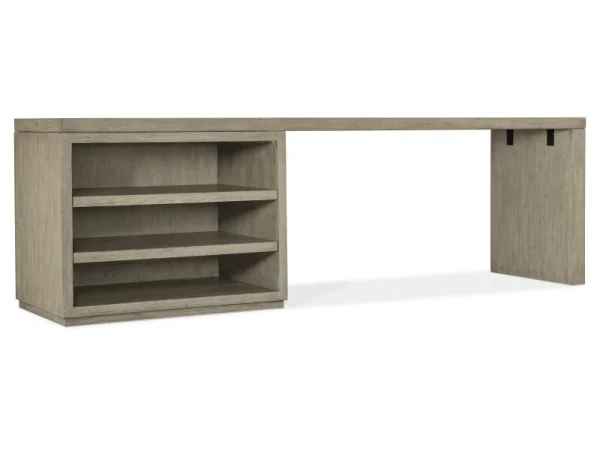Linville Falls 96″ Desk with Open Desk Cabinet Desks Brown