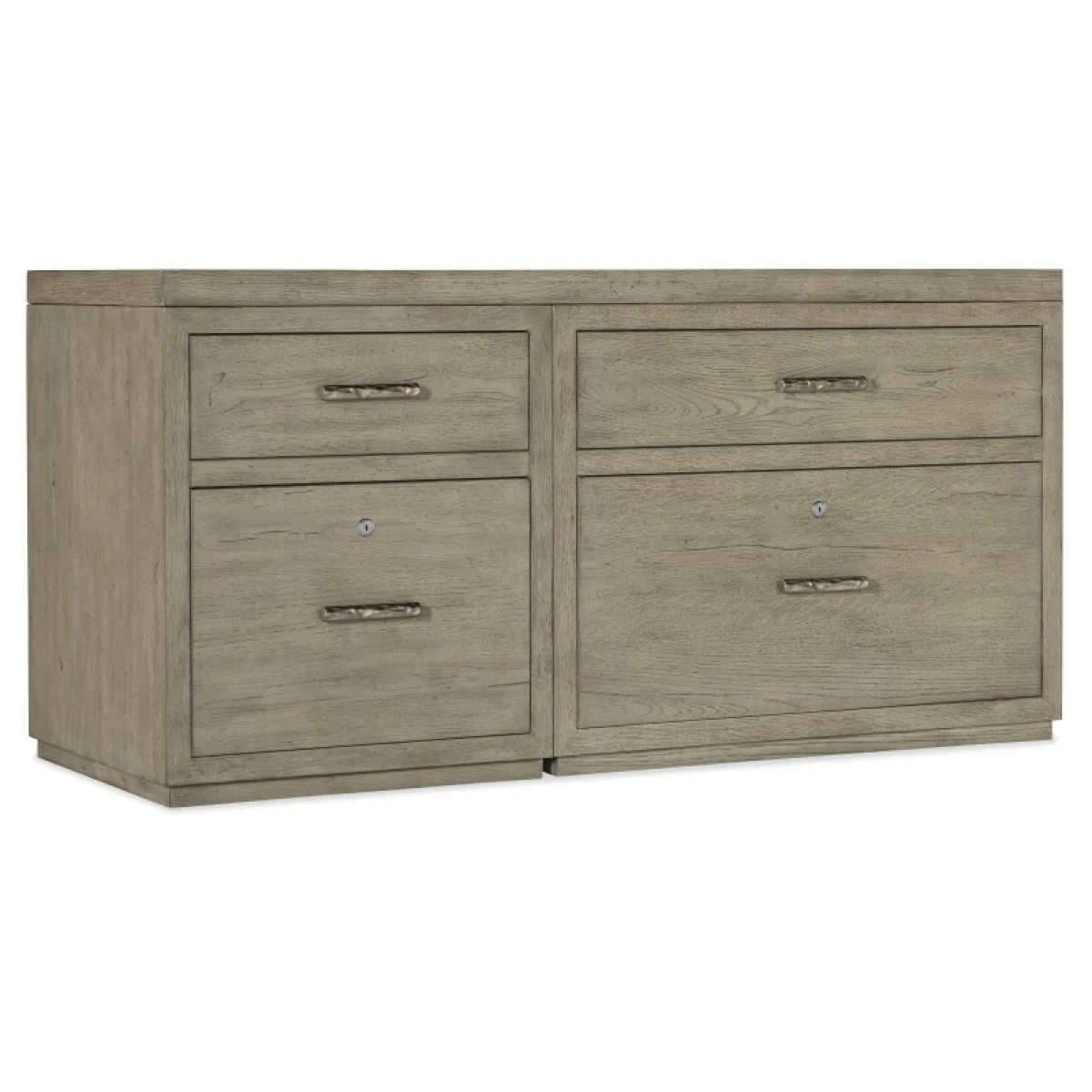 Linville Falls 60″ Credenza with File and Lateral File Office Storage Brown 4