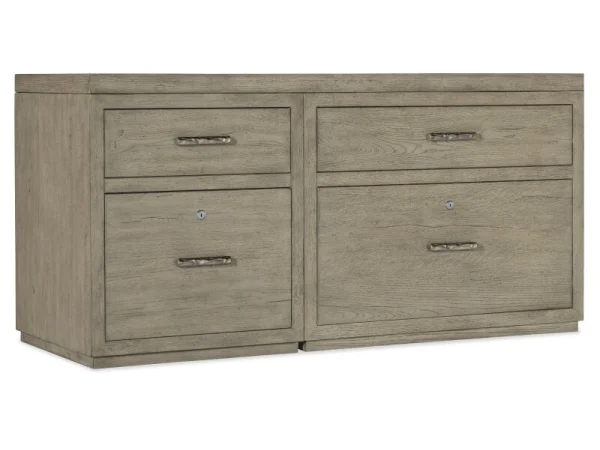 Linville Falls 60″ Credenza with File and Lateral File Office Storage Brown