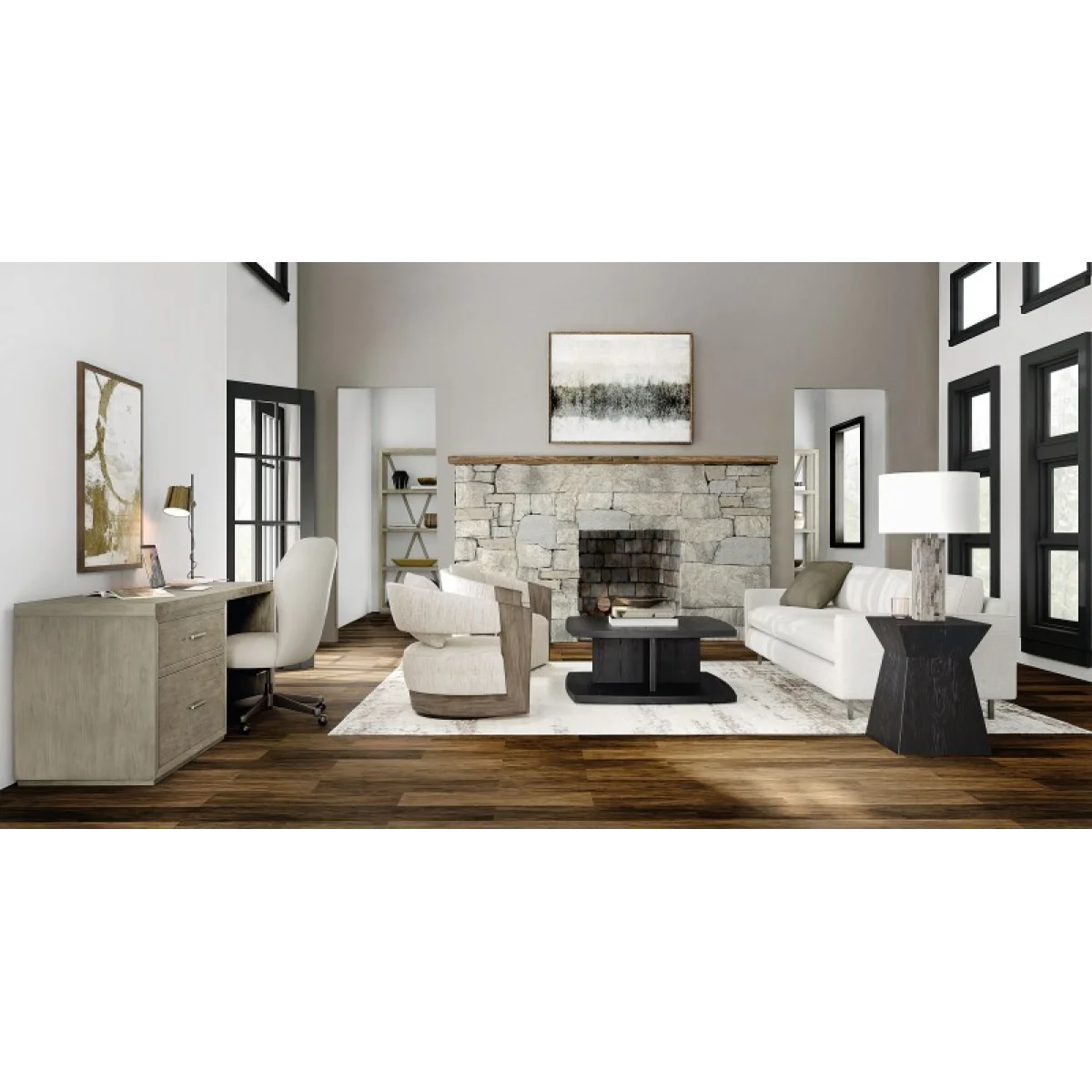 Linville Falls Shou Sugi Ban End Table End tables black 9