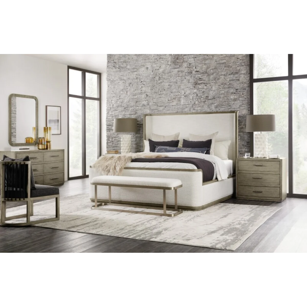 Linville Falls Boones Cal King Upholstered Shelter Bed Beds Beds 8