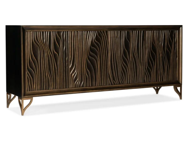 Melange Mountgomery Four Door Credenza Entertainment Stands Brown