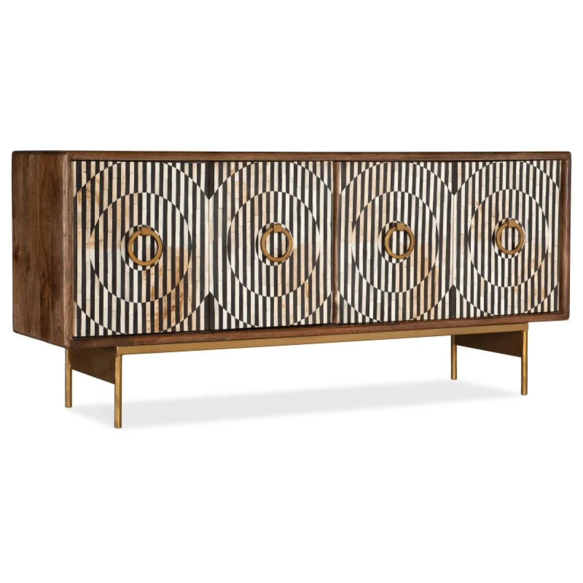 Melange Russell Credenza Entertainment Stands Brown 4
