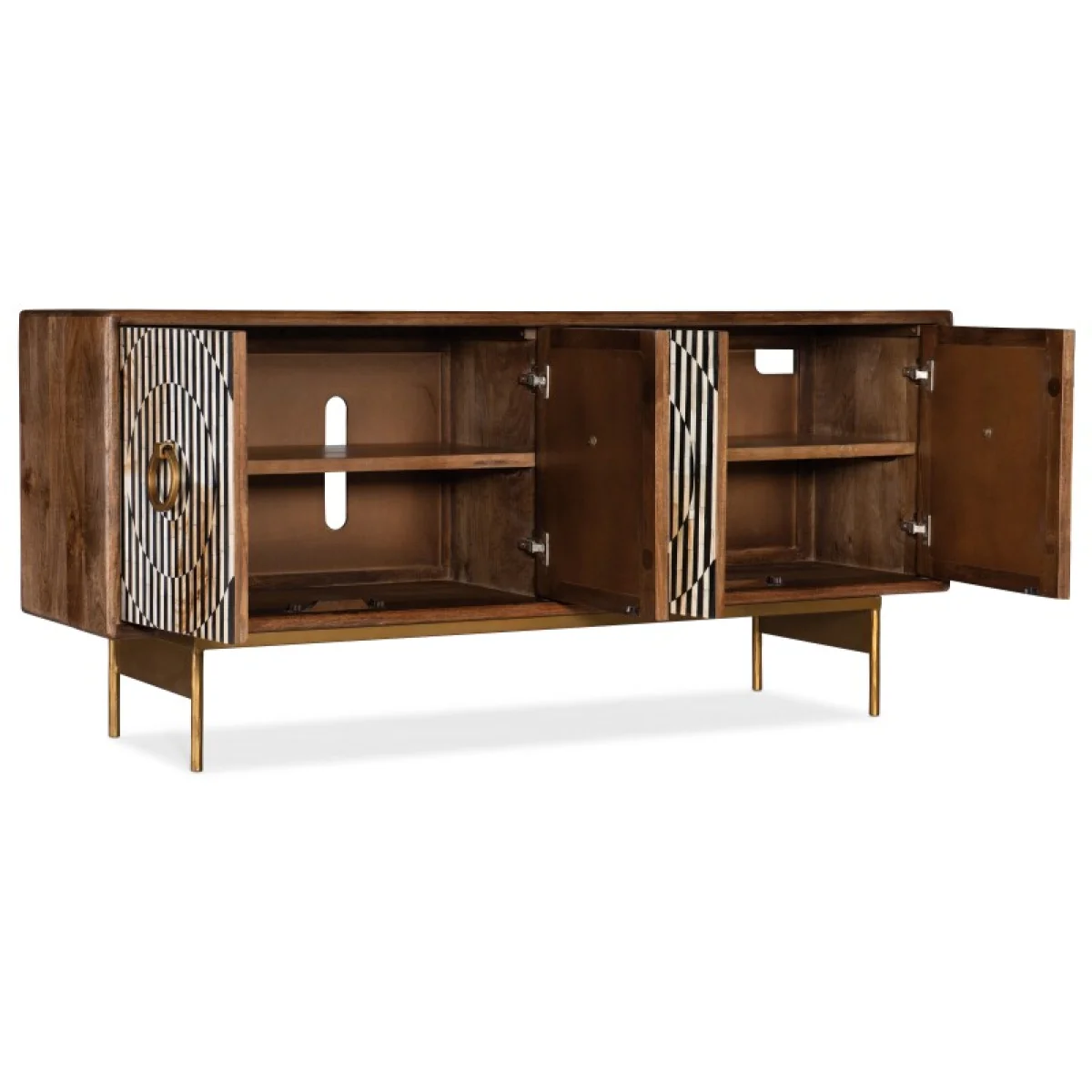 Melange Russell Credenza Entertainment Stands Brown 7