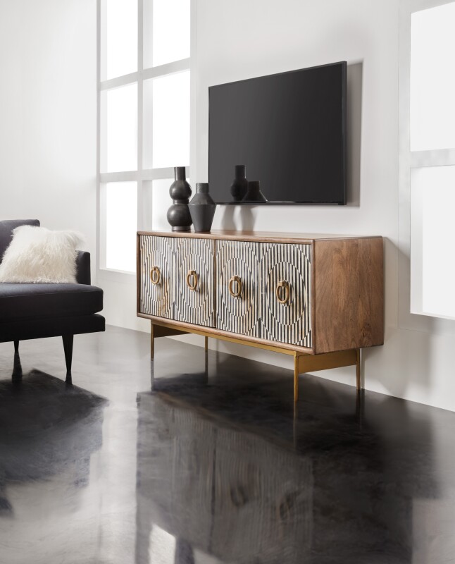 Melange Russell Credenza Entertainment Stands Brown 14 Melange Russell Credenza Entertainment Stands Brown 14