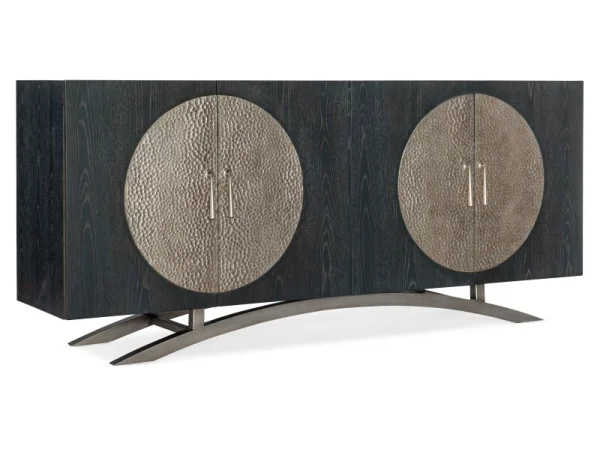 Melange Nolita Four Door Entertainment Console Entertainment Stands black