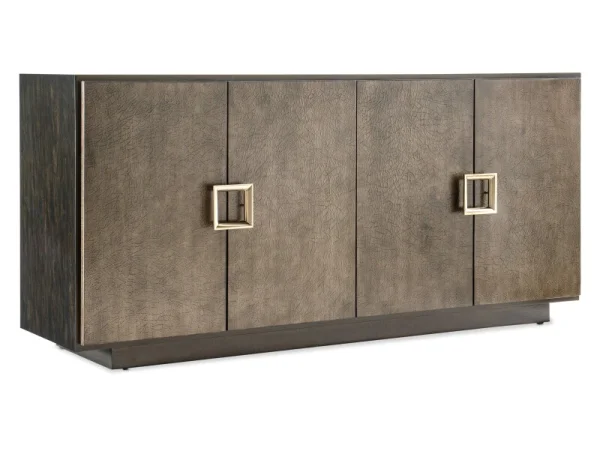 Melange Asher Four Door Entertainment Credenza Entertainment Stands Brown