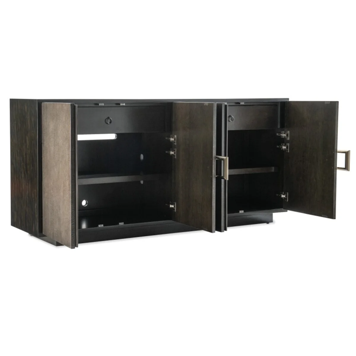 Melange Asher Four Door Entertainment Credenza Entertainment Stands Brown 6
