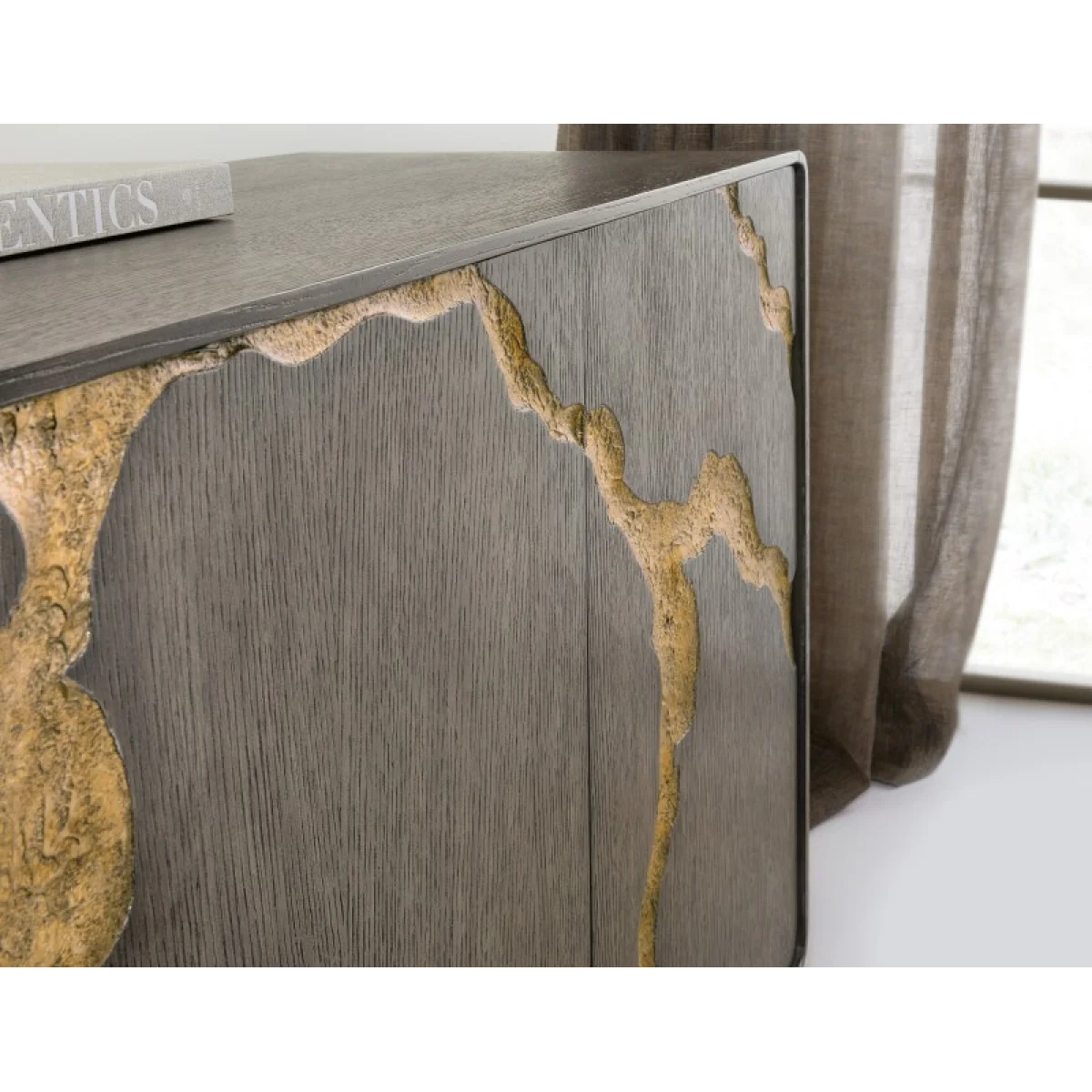 Melange Fissured Entertainment Credenza Entertainment Stands Brown 9