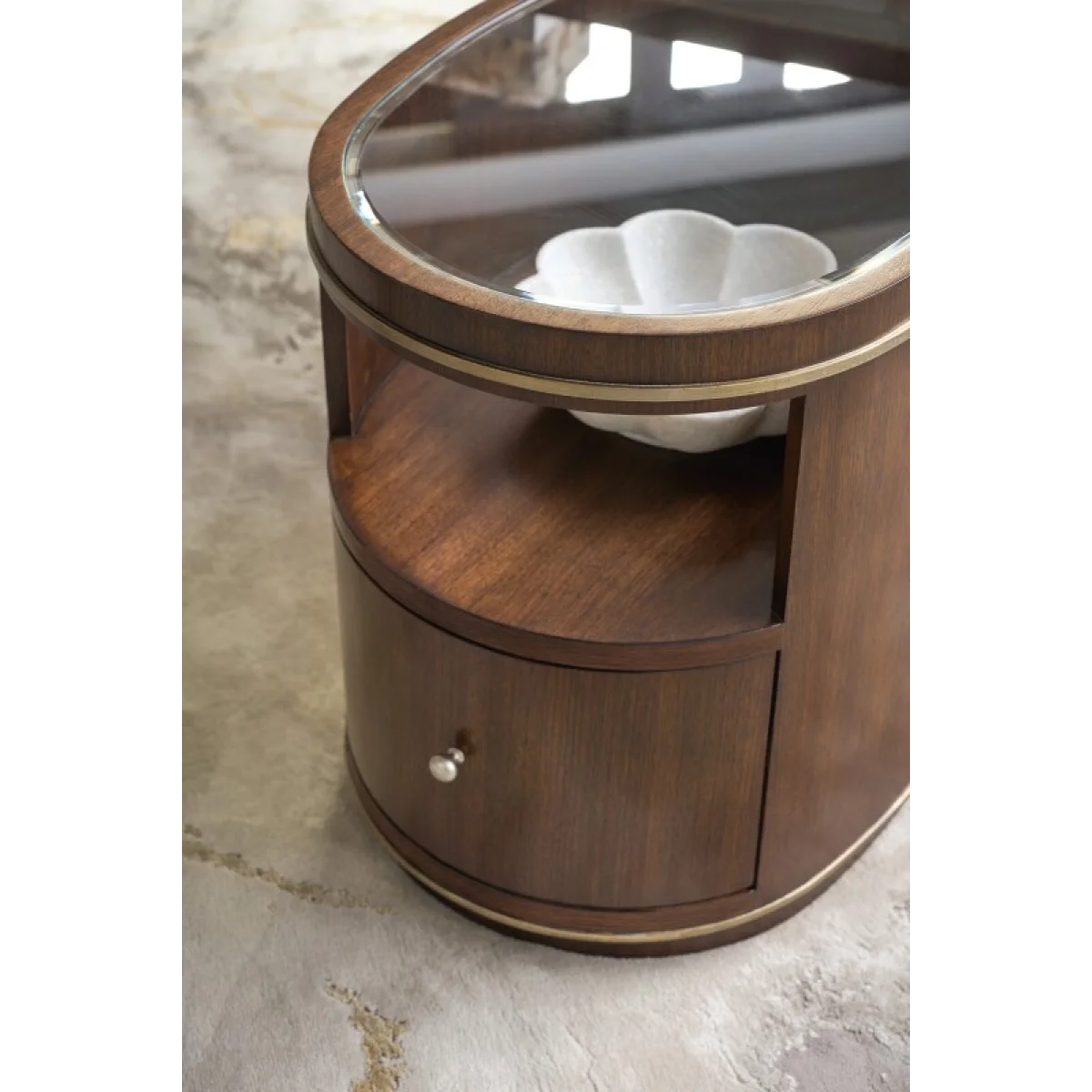 Melange Contours Side Table End tables Brown 9