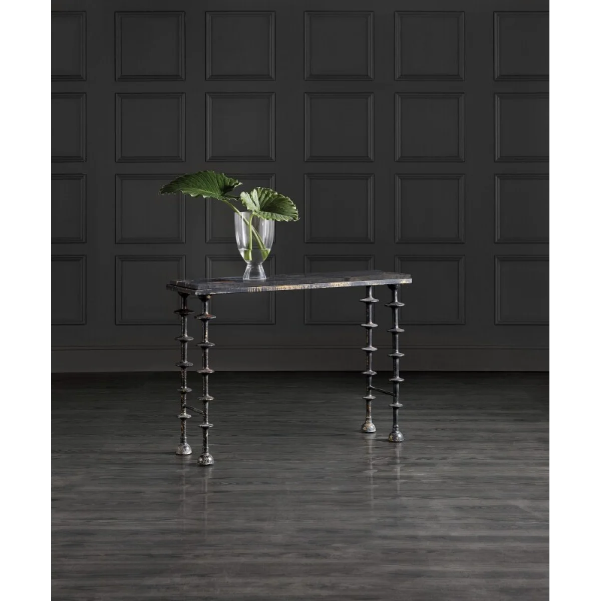 Melange Darcie Stone Top Hall Console Console Tables black 7