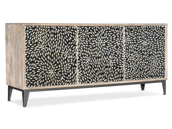 Melange Petrina Three Door Credenza Accent Furniture Accent Furniture