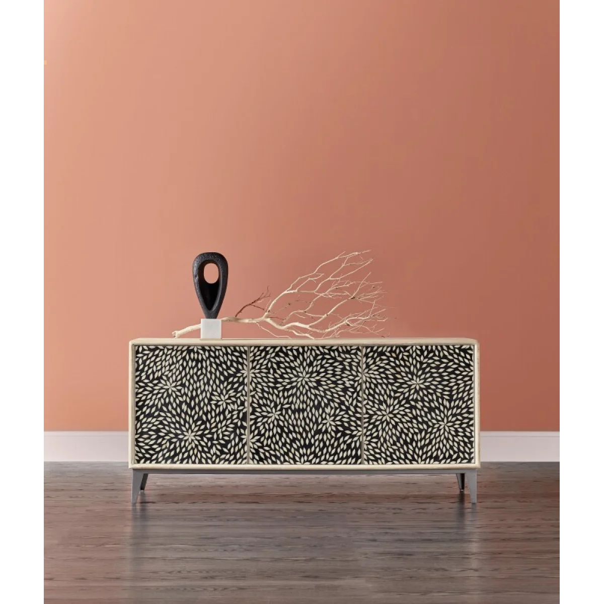 Melange Petrina Three Door Credenza Accent Furniture Accent Furniture 8