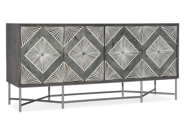 Melange Hawthorne Four Door Credenza Accent Furniture Accent Furniture