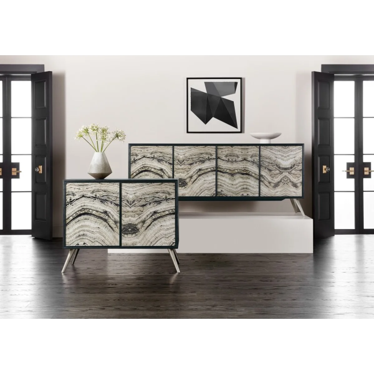 Melange Rockee Four Door Credenza Accent Furniture Accent Furniture 8