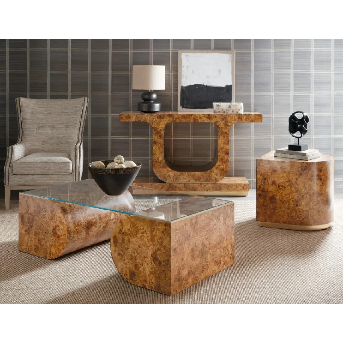 Melange Burlesque Console Table Console Tables Brown 8