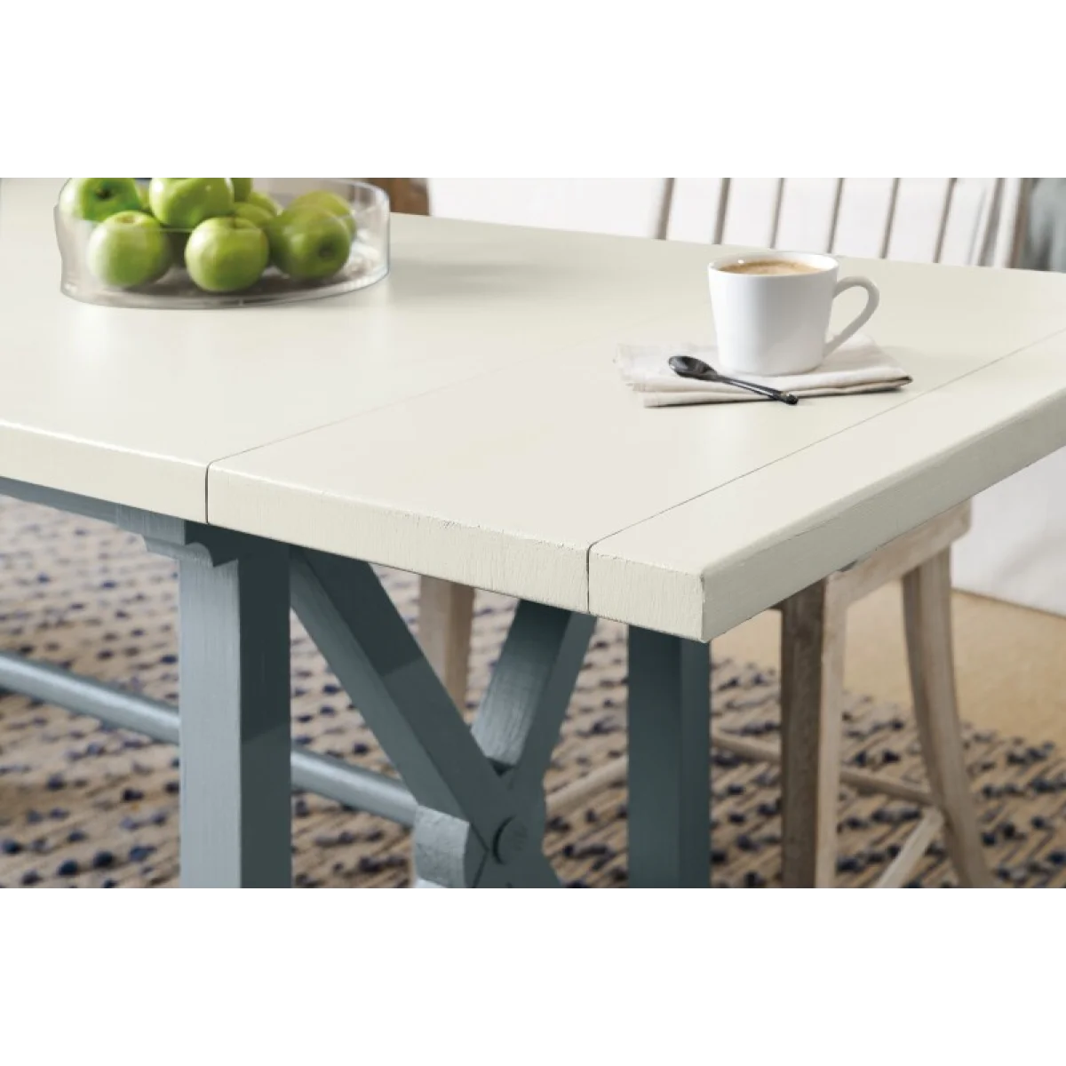 Serenity Piers Friendship Table with 2-12in Leaves Dining Tables blue 9