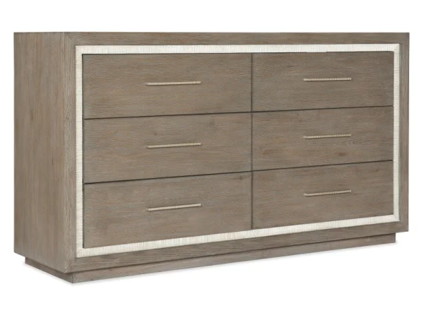 Serenity Mainstay Six Drawer Dresser Dressers Brown