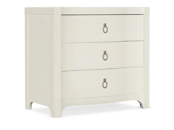 Serenity Antigua Three Drawer Nightstand Nightstands Cream