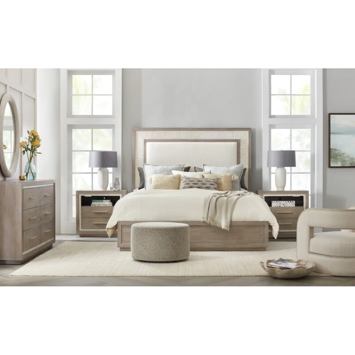 Serenity Rookery King Upholstered Panel Bed Beds Beds 8