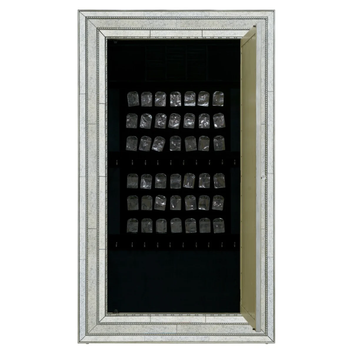 Melange Glamour Floor Mirror withJewelry Armoire Storage Mirrors Gold 7