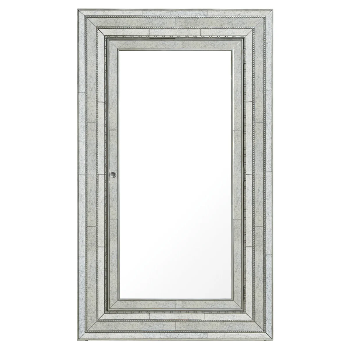 Melange Glamour Floor Mirror withJewelry Armoire Storage Mirrors Gold 8