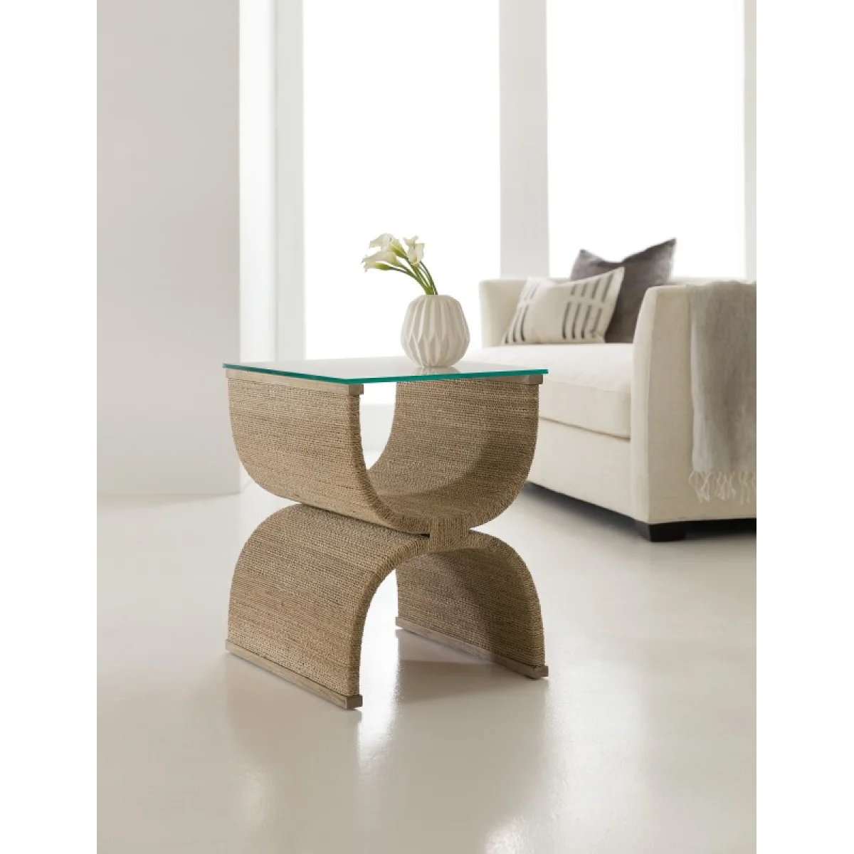Melange Lenny Woven End Table End tables Brown 7