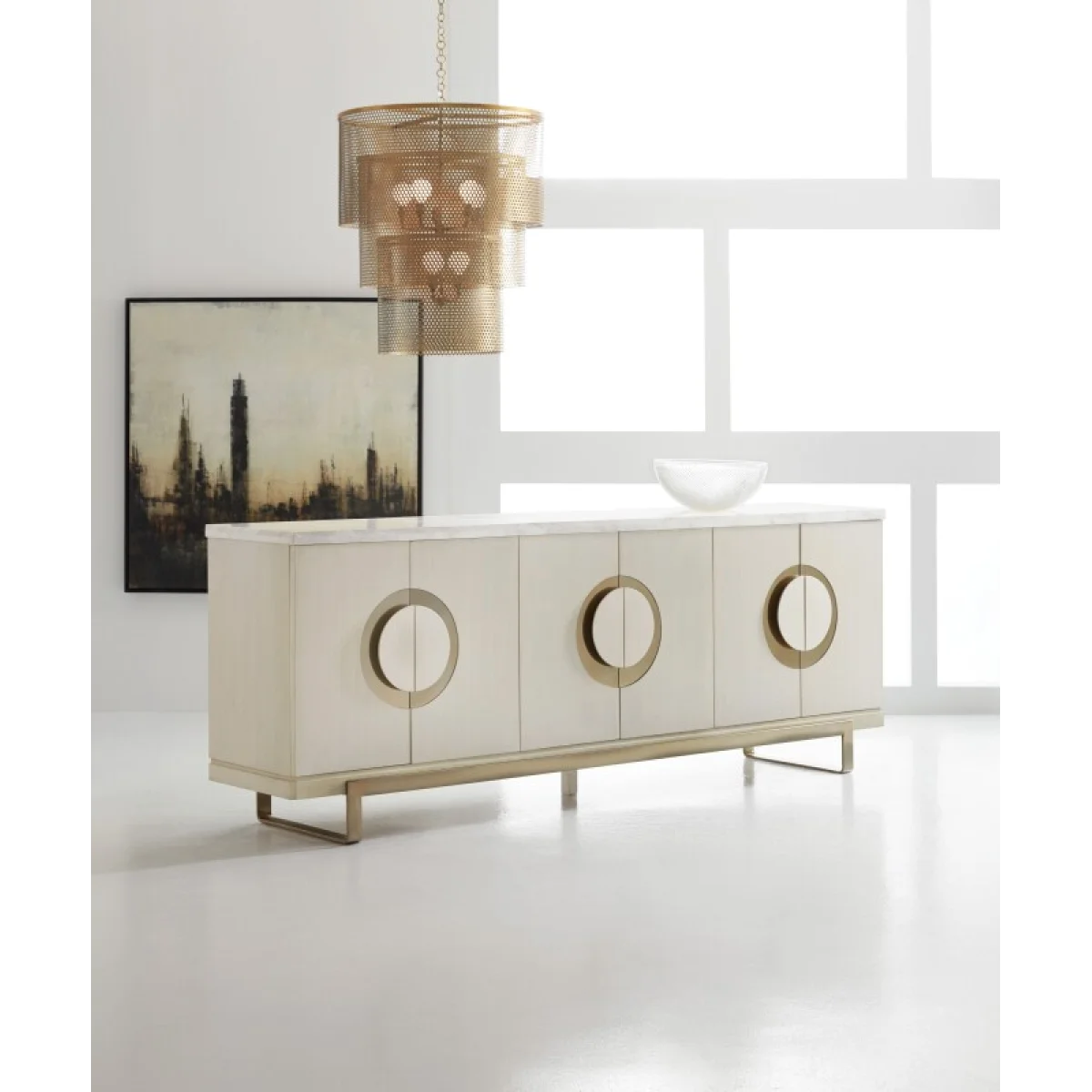 Melange Noelle Credenza Entertainment Stands Cream 7