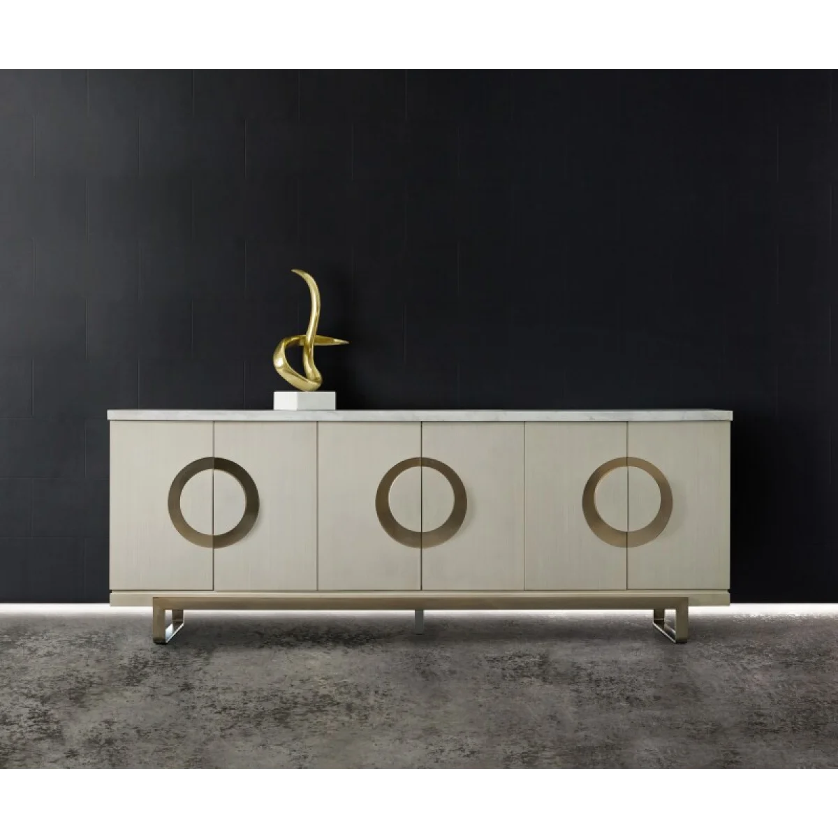 Melange Noelle Credenza Entertainment Stands Cream 8