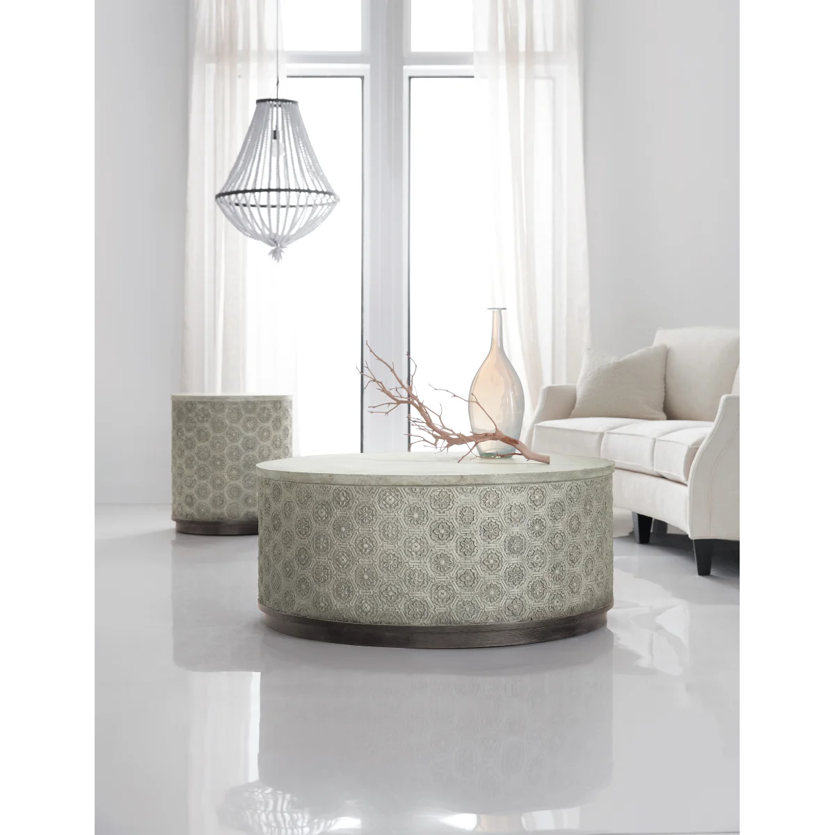 Melange Greystone Round Cocktail Table Cocktail & Coffee Tables Cocktail & Coffee Tables 7