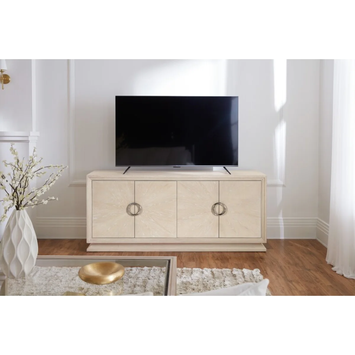 Nouveau Chic Entertainment Console Entertainment Stands Brown 9
