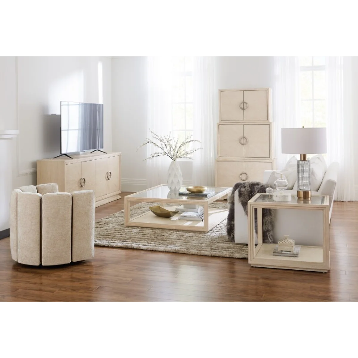 Nouveau Chic Entertainment Console Entertainment Stands Brown 10