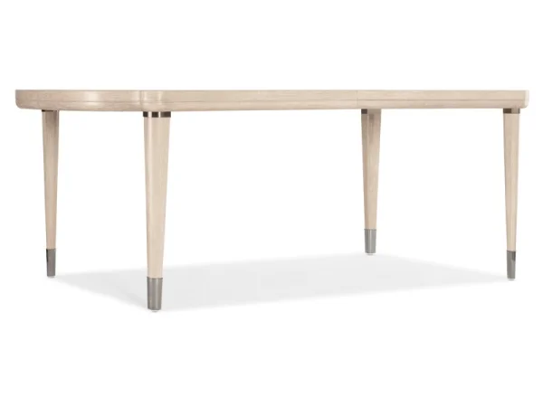 Nouveau Chic Rectangle Dining Table with 1-22in Leaf Dining Tables Brown