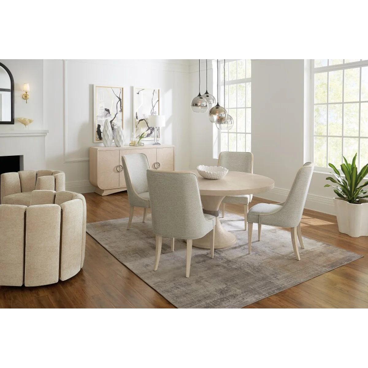 Nouveau Chic Buffet Dining Storage Brown 10