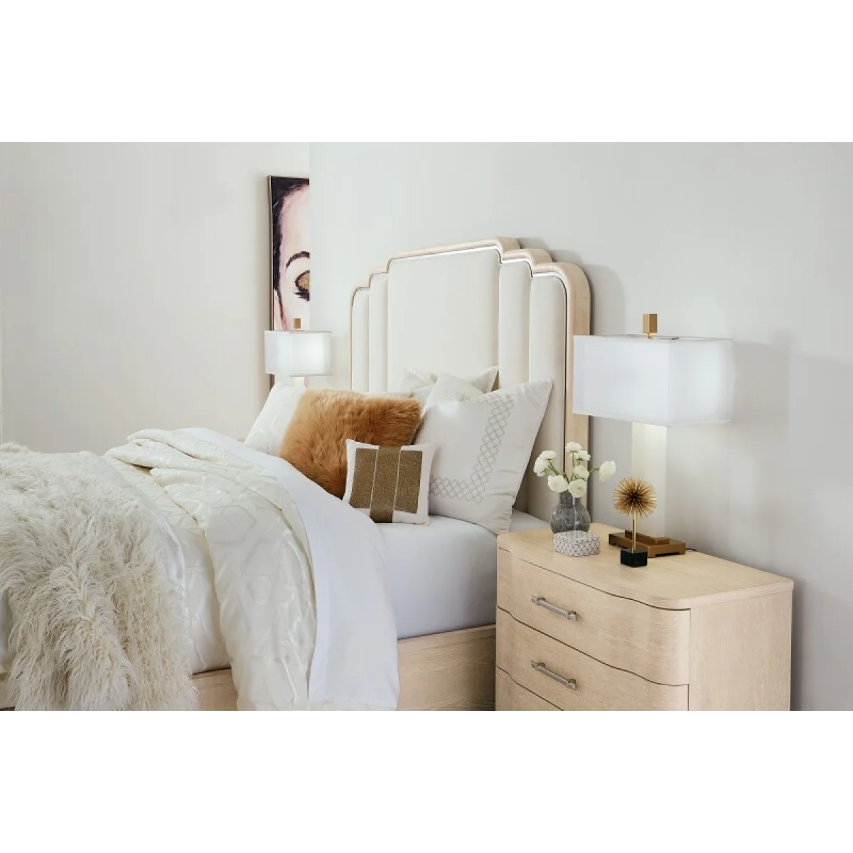 Nouveau Chic Three Drawer Nightstand Nightstands Brown 10