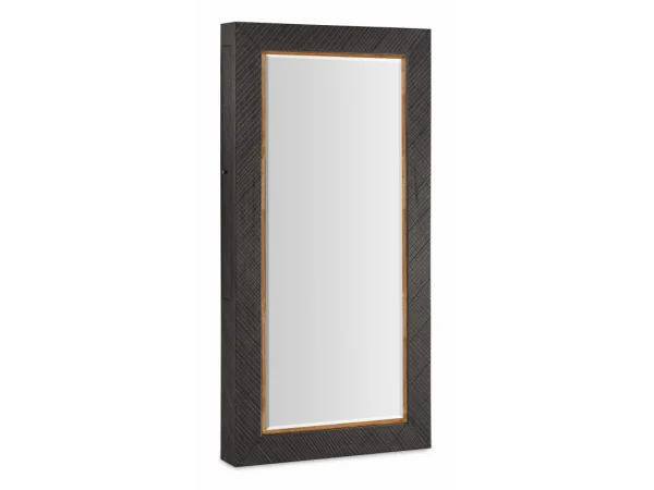 Big Sky Floor Mirror withJewelry Storage Mirrors Brown