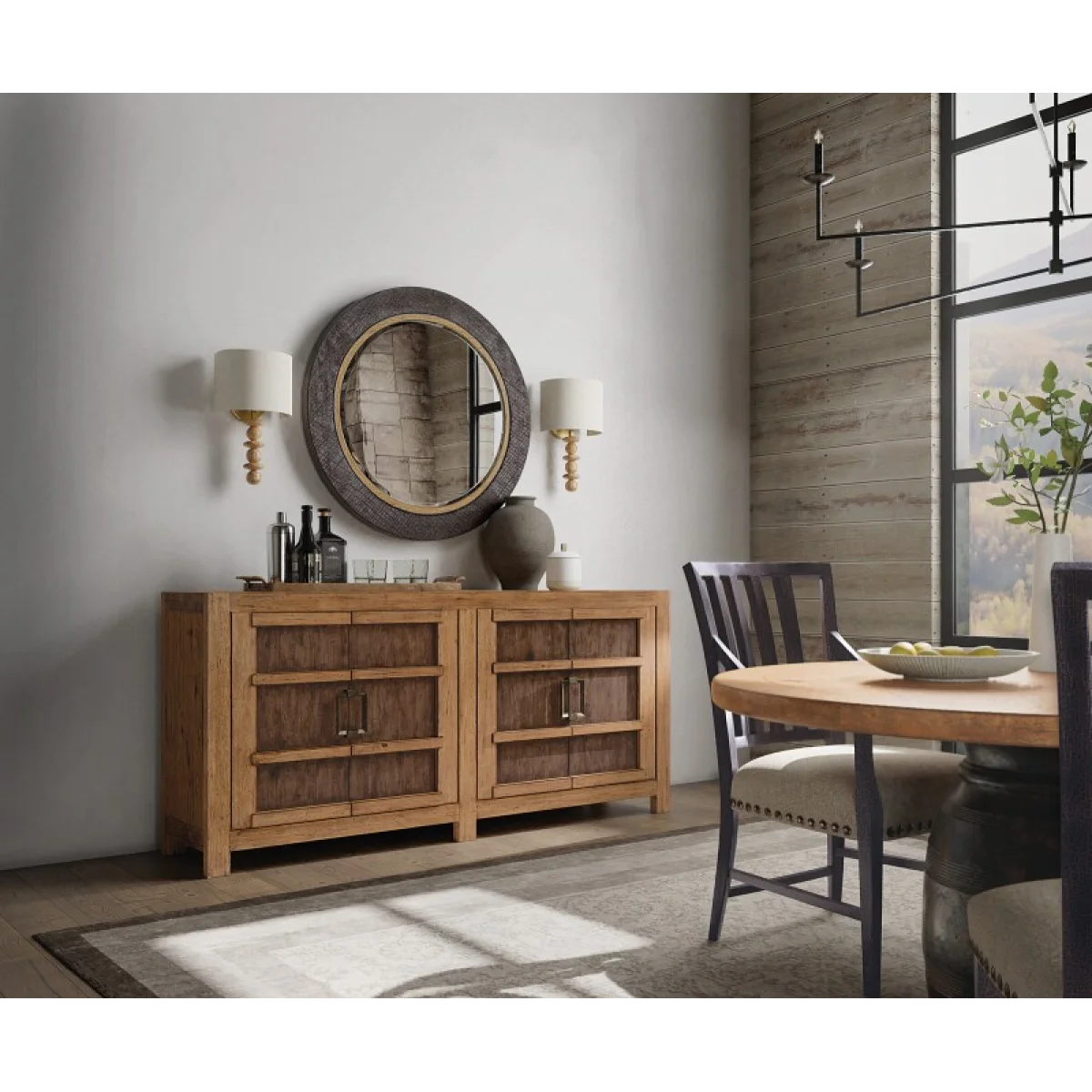 Big Sky Buffet Dining Storage Brown 13