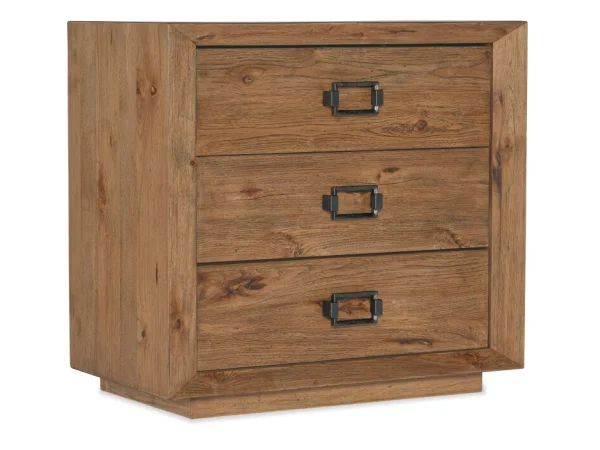 Big Sky Three Drawer Nightstand Nightstands Brown