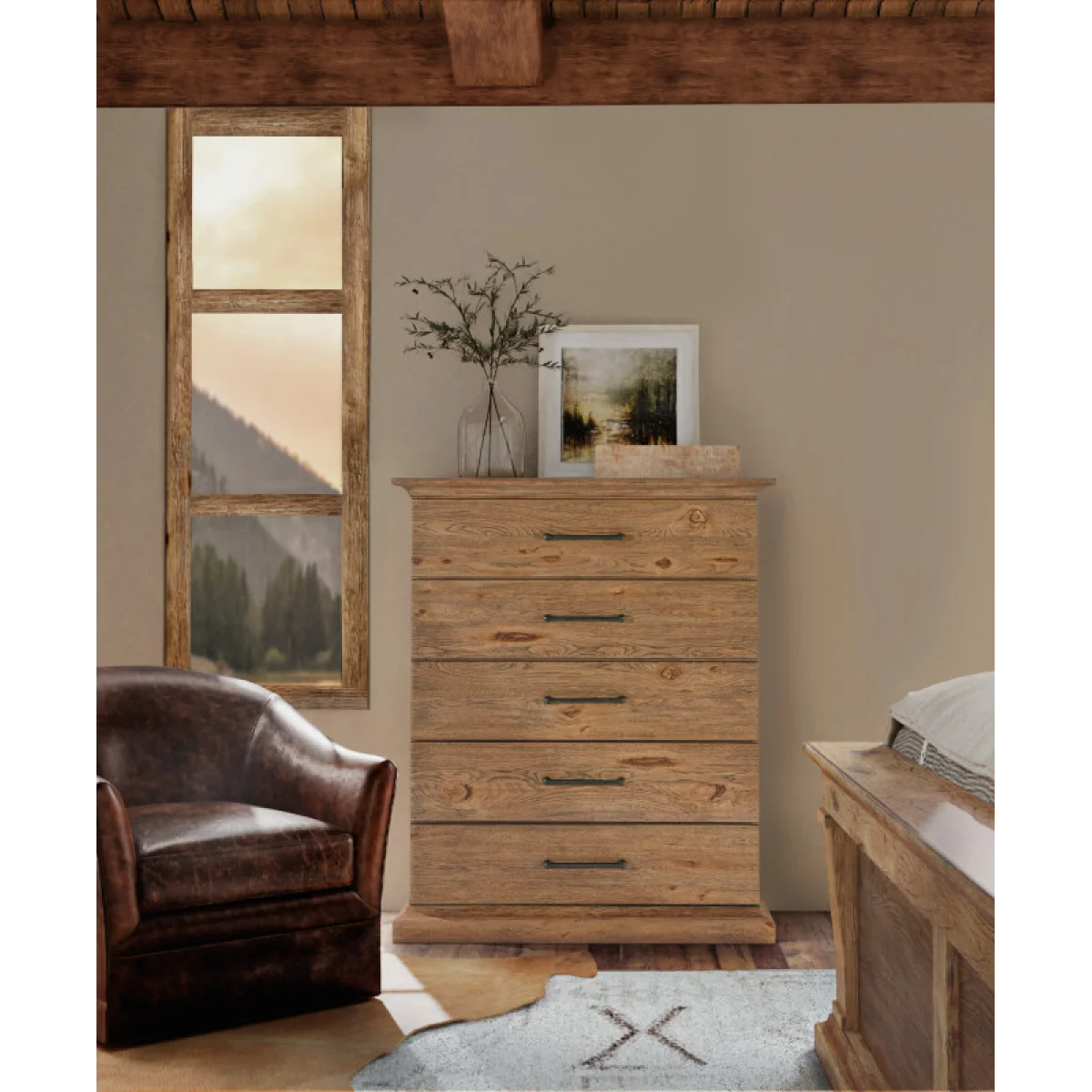 Big Sky Five Drawer Chest Chests Brown 8
