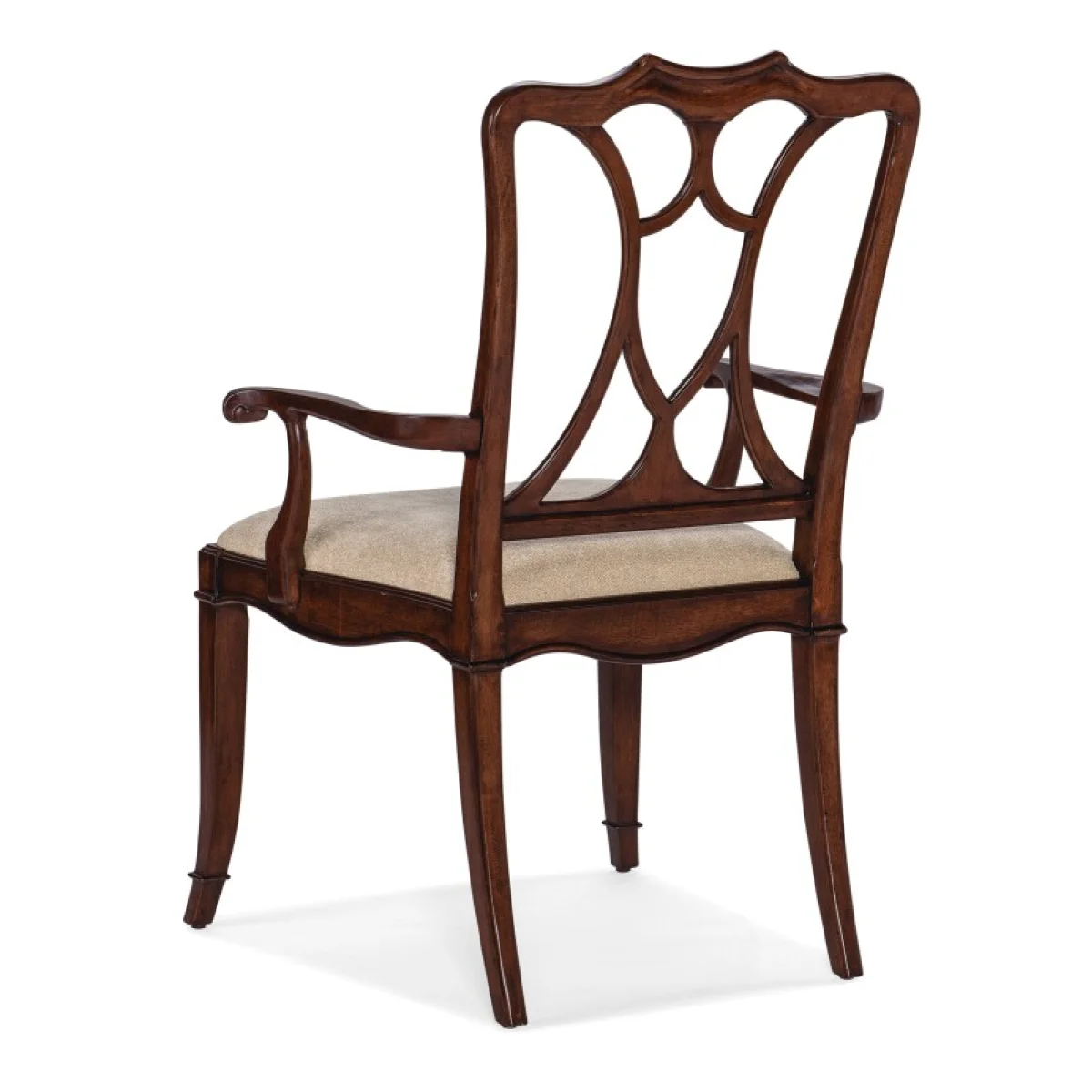 Charleston Upholstered Seat Arm Chair Chairs & Benches Beige 6