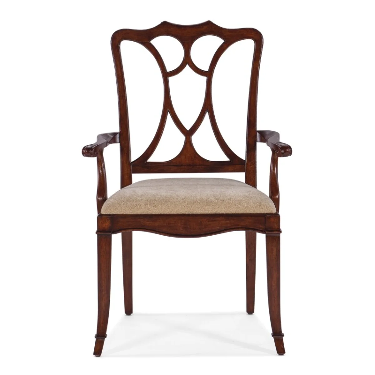 Charleston Upholstered Seat Arm Chair Chairs & Benches Beige 7