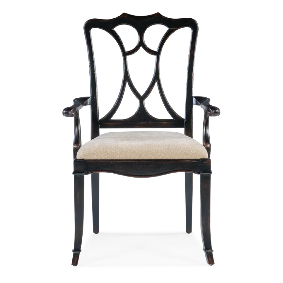 Charleston Upholstered Seat Arm Chair Chairs & Benches Beige 7