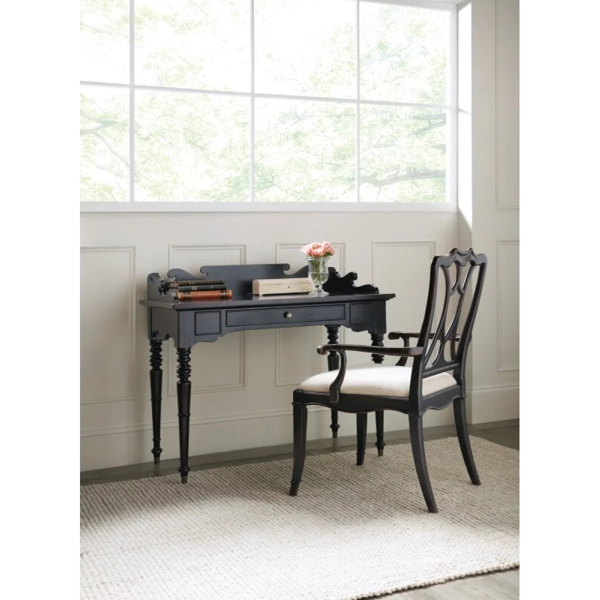 Charleston Upholstered Seat Arm Chair Chairs & Benches Beige 8