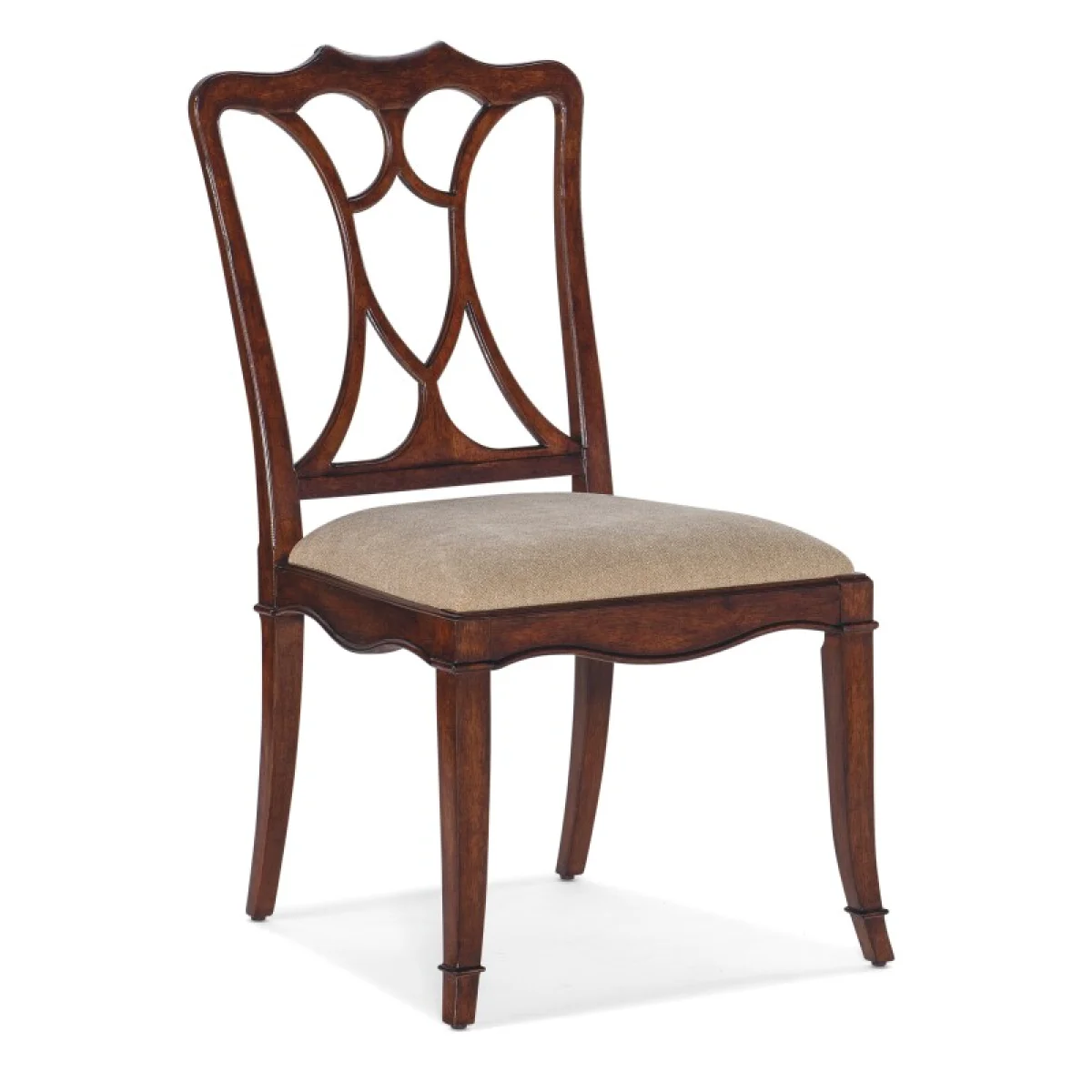 Charleston Upholstered Seat Side Chair Chairs & Benches Beige 4